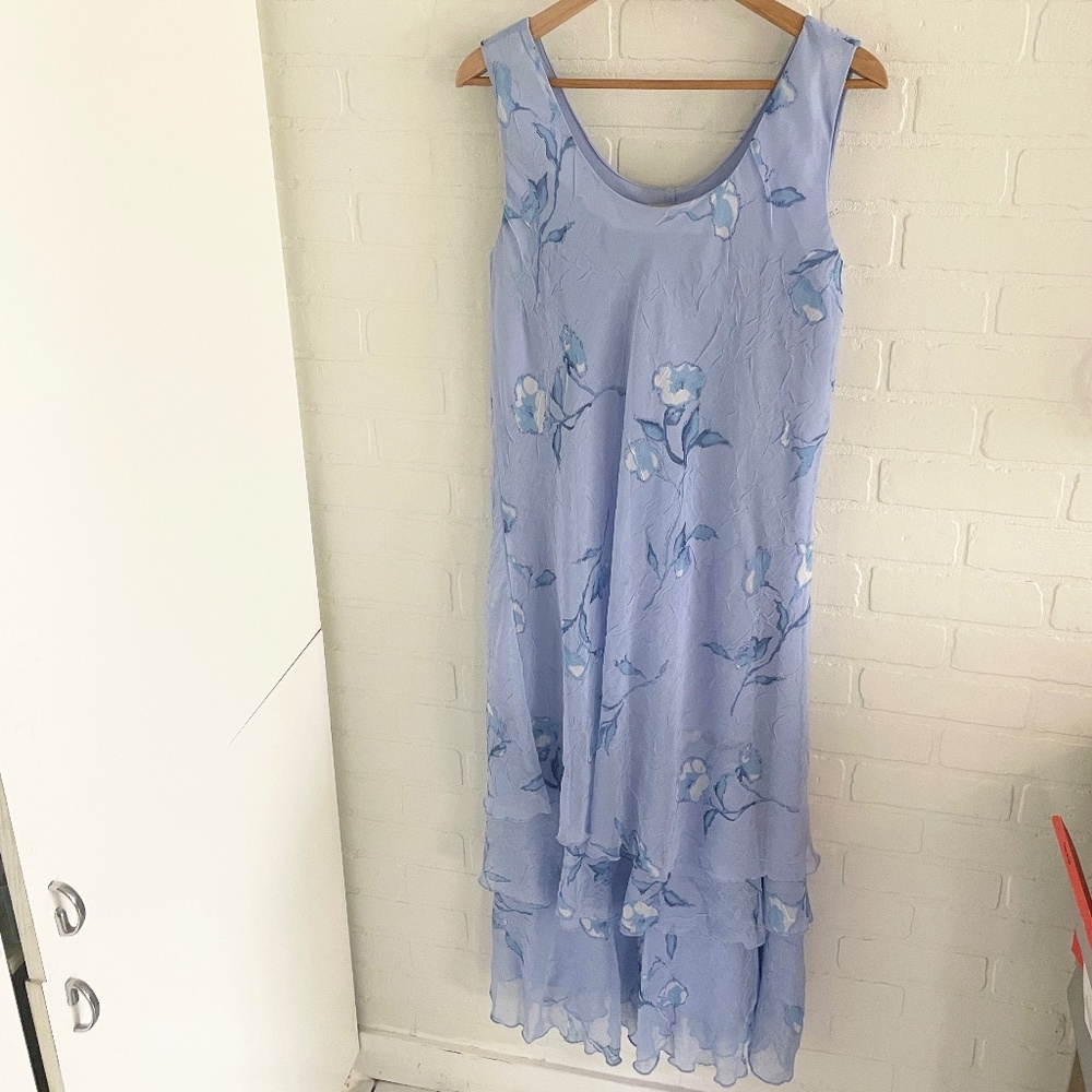 Vintage 90s Y2K Maxi dress Fairy Fluid Flowy Ethereal Feminine Romantic Floral L - Picture 2 of 15
